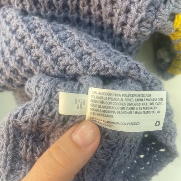 Universal Thread Women's M Purple Crochet Sweater Top Short Sleeves Ruffle Neck - Picture 11 of 11